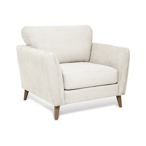 Valge velvetist tugitool Paris - Scandic