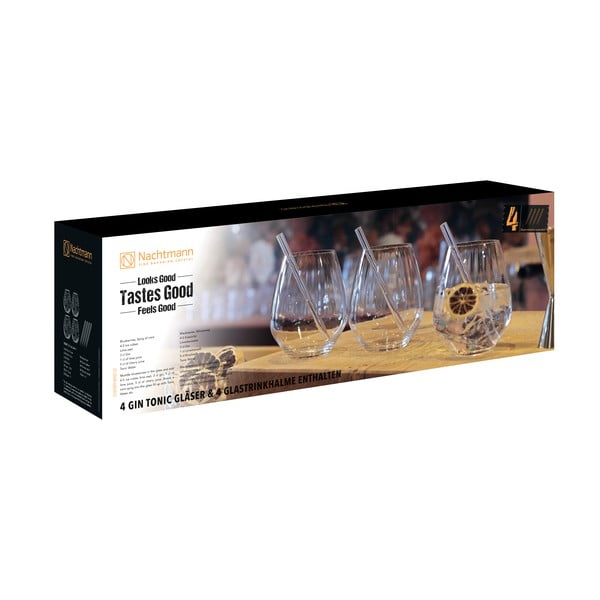 4 kristallklaasist kokteiliklaasi ja kõrrega komplekt, 625 ml Tastes Good - Nachtmann-image-3
