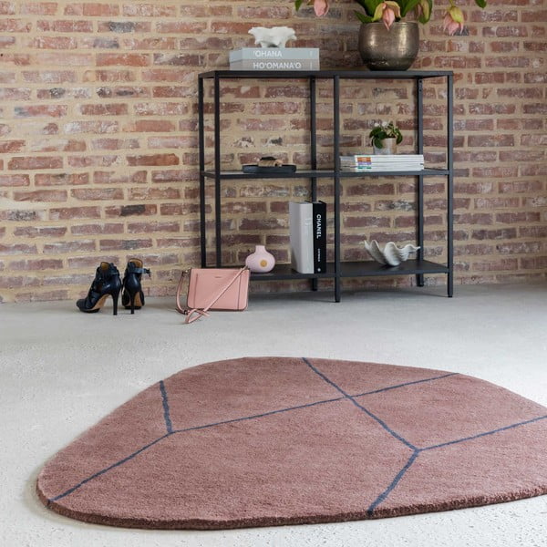 Roosa villane vaip 120x154 cm Shape - Mette Ditmer Denmark-image-1