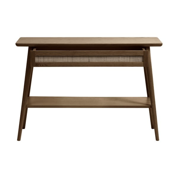 Pruun tammepuidust konsoollaud 40x110 cm Barrali - Unique Furniture-image-1