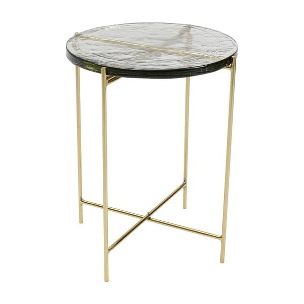 Kuldne kokkupandav laud, ø 40 cm Ice - Kare Design