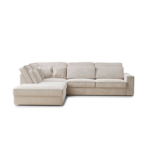 Kreemikas šenill-nurgadiivan (vasak nurk/L-kujuline) Kirou - Maison de Rêve