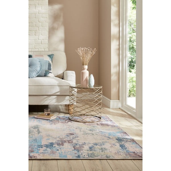 Sinine-lilla pestav vaip taaskasutatud kiududest 120x170 cm Reid - Flair Rugs-image-1