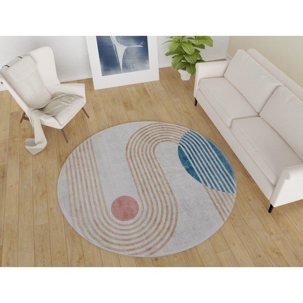Pestav ümmargune vaip ø 120 cm Yuvarlak - Vitaus-image-1