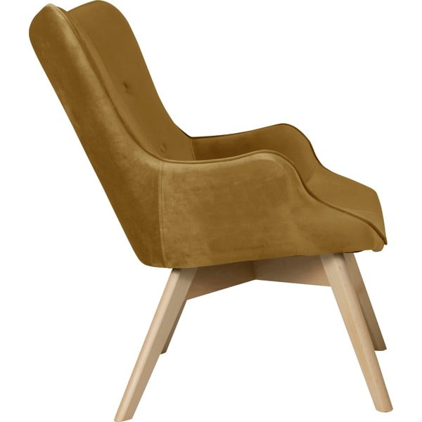 Sinepivärvi sametist tugitool Niko - Ropez-image-3