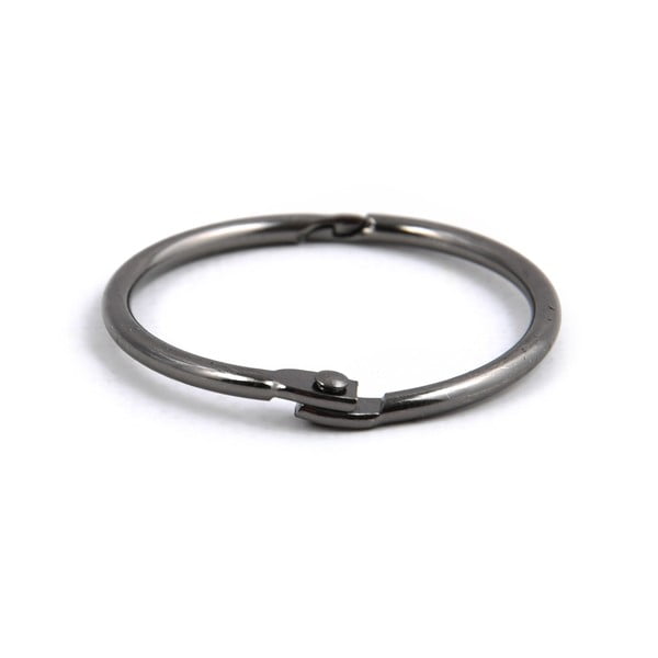 Mattmustad dušikardina rõngad 12tk komplektis Ringo Small - Spirella-image-4