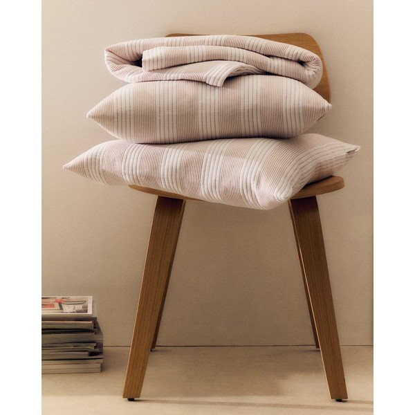 Punane-valge puuvillane tepitud voodikate 240x260 cm Macie - Kave Home-image-4