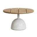 Ümmargune diivanilaud akaatsiaplaadiga ø 55 cm Saura - Kave Home