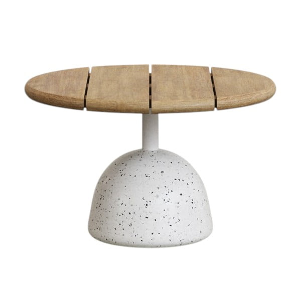 Ümmargune diivanilaud akaatsiaplaadiga ø 55 cm Saura - Kave Home