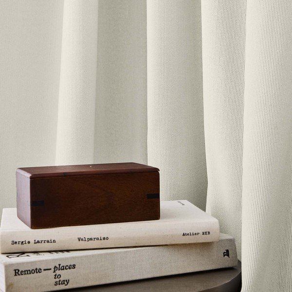 Beež kordvelvetist termokardin 140x260 cm Madison - douceur d'intérieur-image-4