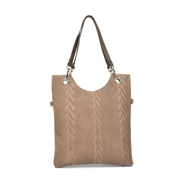 Béžová kožená kabelka Mangotti Bags Farria-image-3