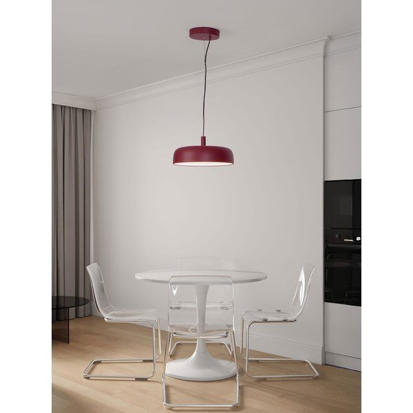 Burgundiapunane alumiiniumist hämardatav LED-rippvalgusti ø 40 cm Noelia - Nova Luce-image-1