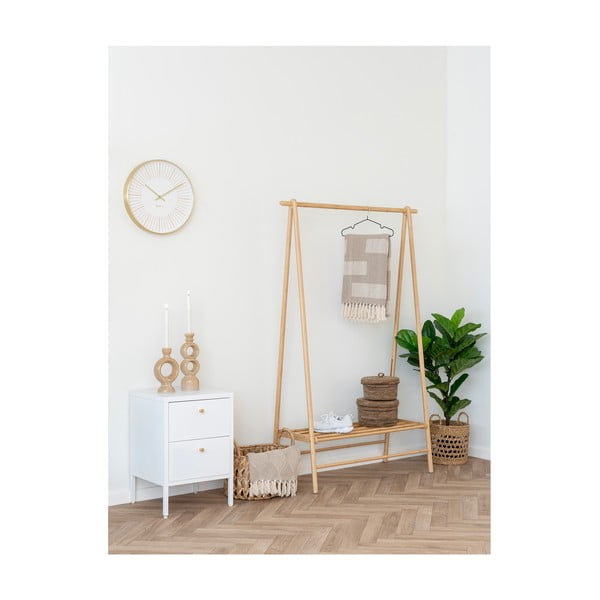 Helepruun taaskasutatud puuvillast pleed 130 × 180 cm Adana – House Nordic-image-1