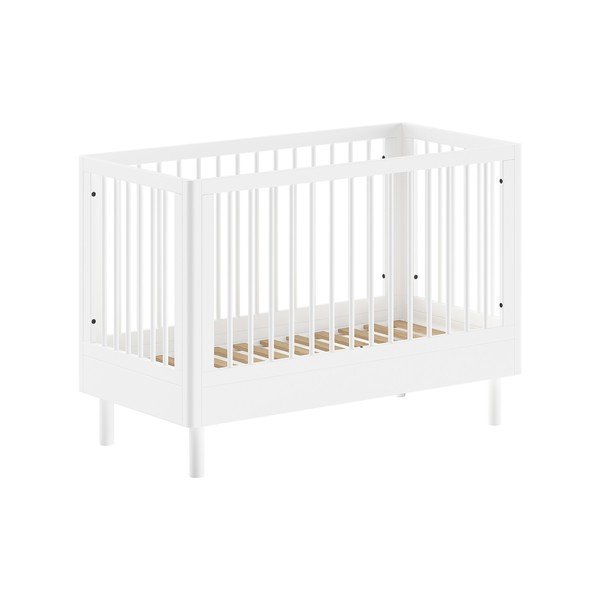 Valge pöögipuidust reguleeritava kõrgusega võrevoodi 60x120 cm Forrest - Vipack-image-2