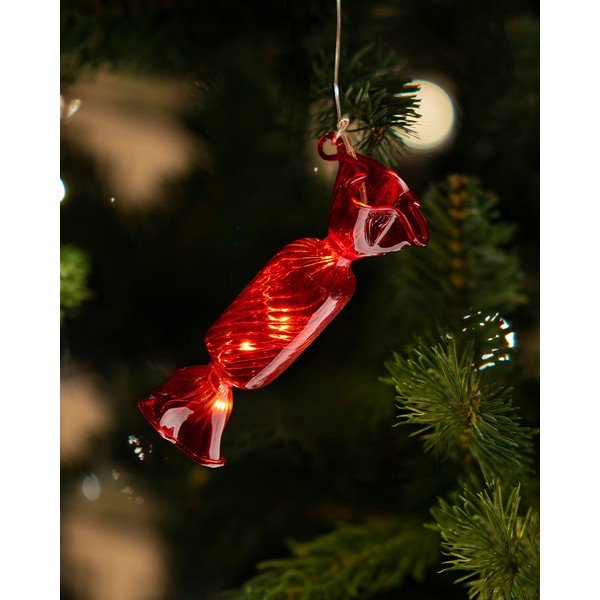 Punane rippuv LED jõulukaunistus ø 1,5 cm Hannah - Sirius-image-1
