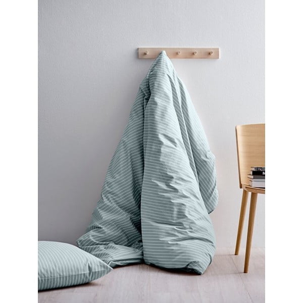 Helesinine ranforce puuvillane üheinimesevoodilina, 140 x 200 cm, triibuline. Common - Södahl-image-1