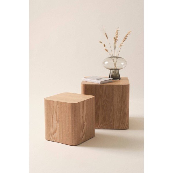 Abilauad komplektis 2 tk saarepuust dekooriga 40x40 cm Cubo - Jotex-image-1