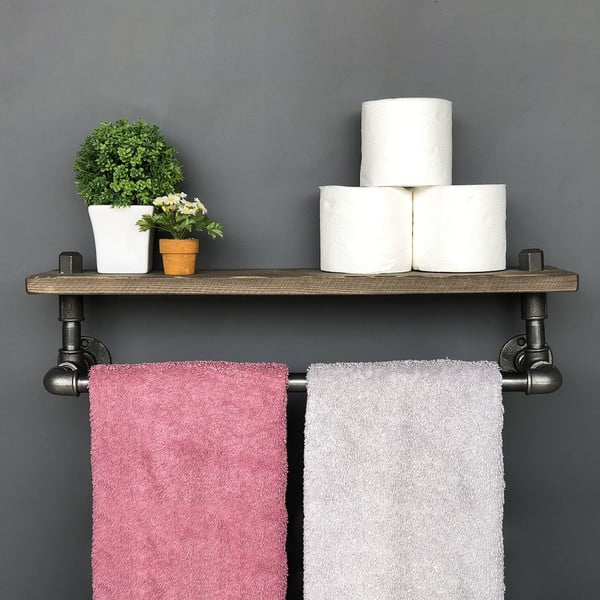 Puidust riiul konksudega Raffan Pipe BoruRaf - Evila Originals-image-1