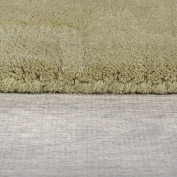 Khakivärvi käsitsi kootud villane ümmargune vaip ø 160 cm Mesmerise Sage - Flair Rugs-image-3