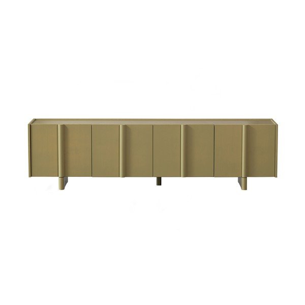 Kollane männipuidust TV-alus 200x53 cm Basu - WOOOD