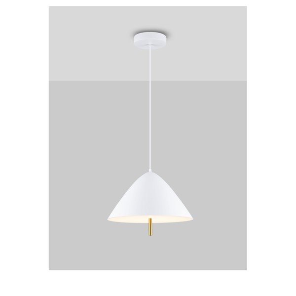 Valge metallist LED-ripplamp metallvarjuga, ø 40 cm Oros - Nova Luce-image-4