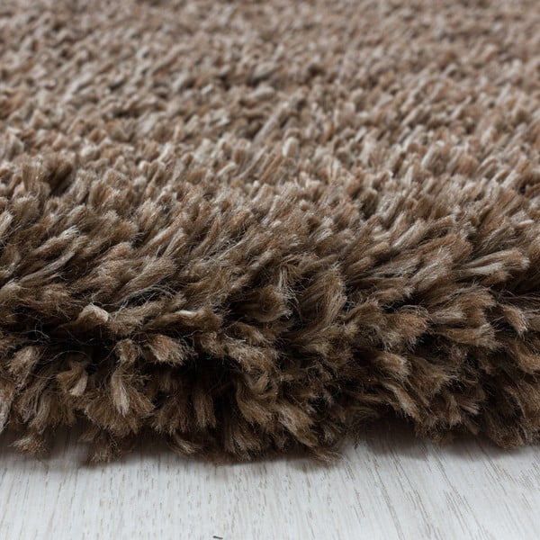 Tumepruun ümmargune vaip ø 200 cm Fluffy - Ayyildiz Carpets-image-3