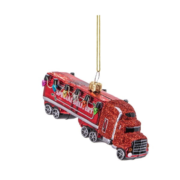 Klaasist käsitöö jõulukaunistus 4,5cm Red Truck - Sass & Belle