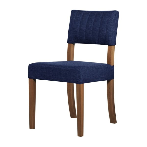 Modrá židle s tmavě hnědými nohami Ted Lapidus Maison Néroli