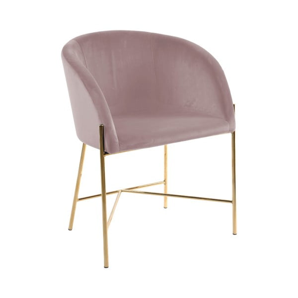 Kuldsete jalgadega pastellroosa tool Nelson - Interstil-image-1