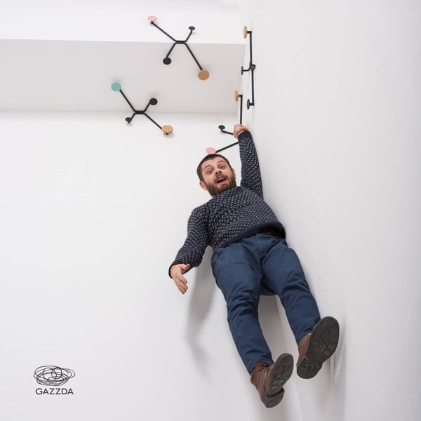 Roosa detailiga must seinakinnitus Hook - Gazzda-image-3