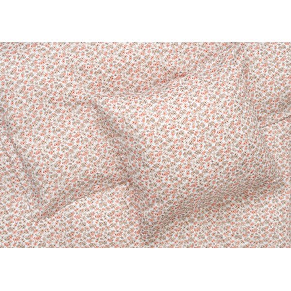 Valge ja roosa puuvillane kahene voodipesu 200x220 cm Pleasantly - JUNA-image-1