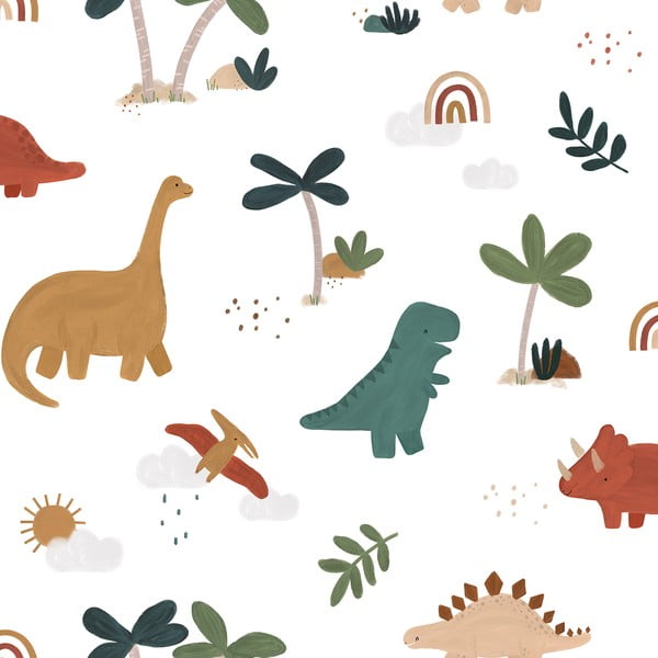 Laste tapeet 10 m x 50 cm Cool Dinosaurs - Lilipinso
