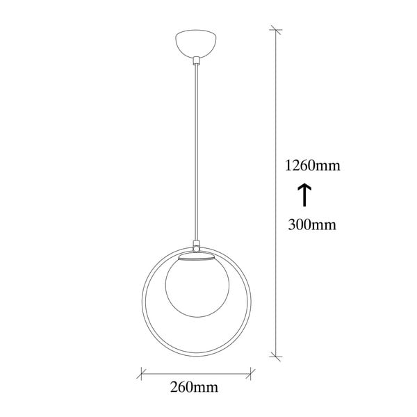Mustast metallist rippvalgusti Opviq lights Vivi - Opviq lights-image-1