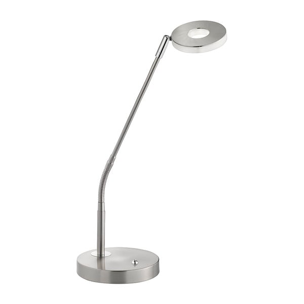 Hõbedane metallist dimmerdatav LED lauavalgusti (kõrgus 60 cm) Dent - Fischer & Honsel