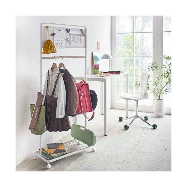 Valge metallist ratastega laste nagi Tower - YAMAZAKI-image-4