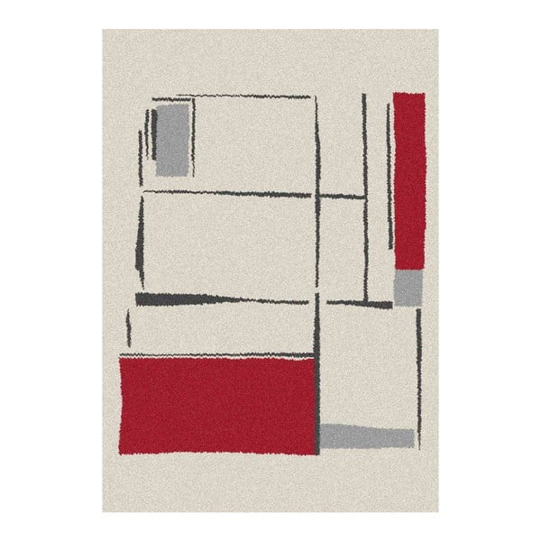 Bíločervený koberec Universal Nature,  160 x 230 cm
