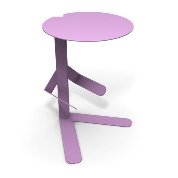 Růžový odkládací stolek Caoscreo MisterT