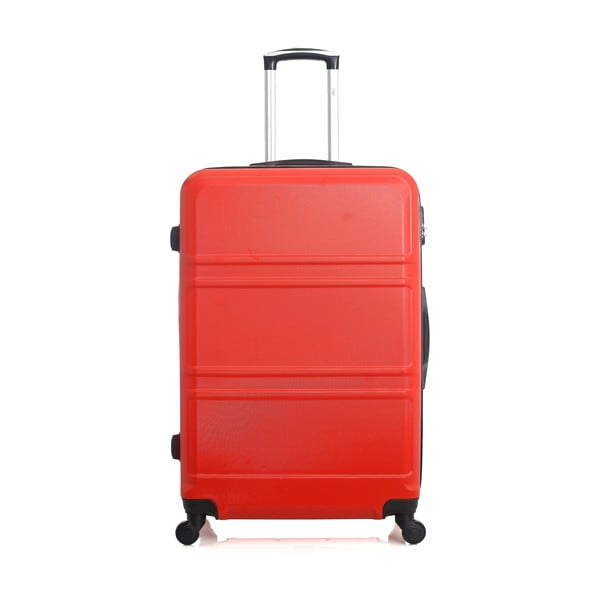 Červený cestovní kufr na kolečkách Hero Utah, 97 l