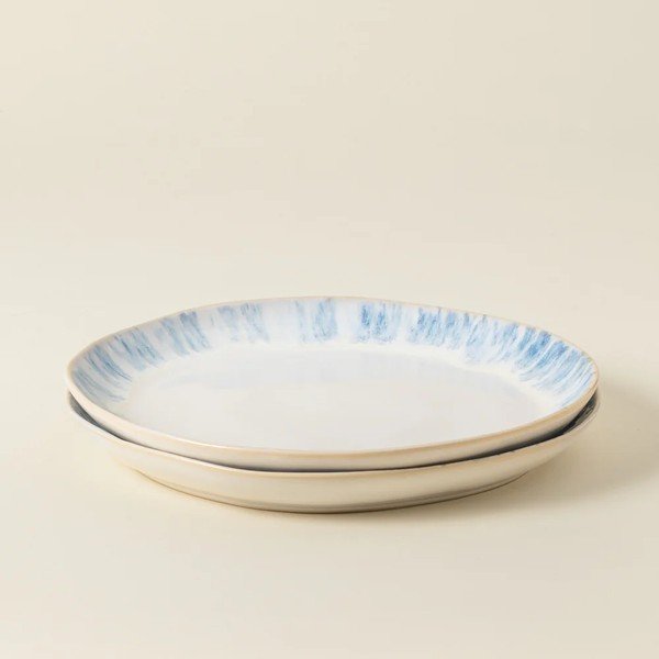 Valge/sinine kivinõutaldrik ø 28 cm Brisa - Costa Nova-image-2