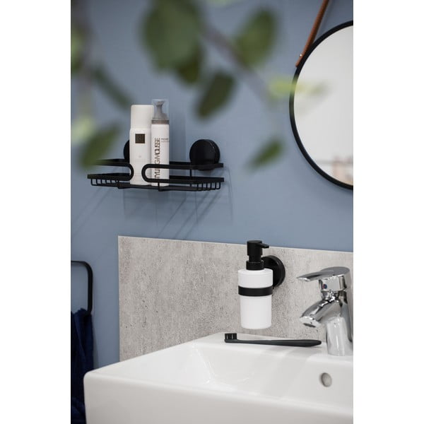 Must-valge seinale paigaldatav seebidosaator Static-Loc® Plus Pavia - Wenko-image-2