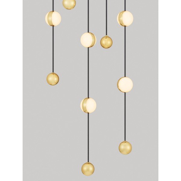 Mattmust alumiiniumist hämardatav LED-rippvalgusti akrüülklaasist varjuga, ø 38 cm Alcinoe - Nova Luce-image-2