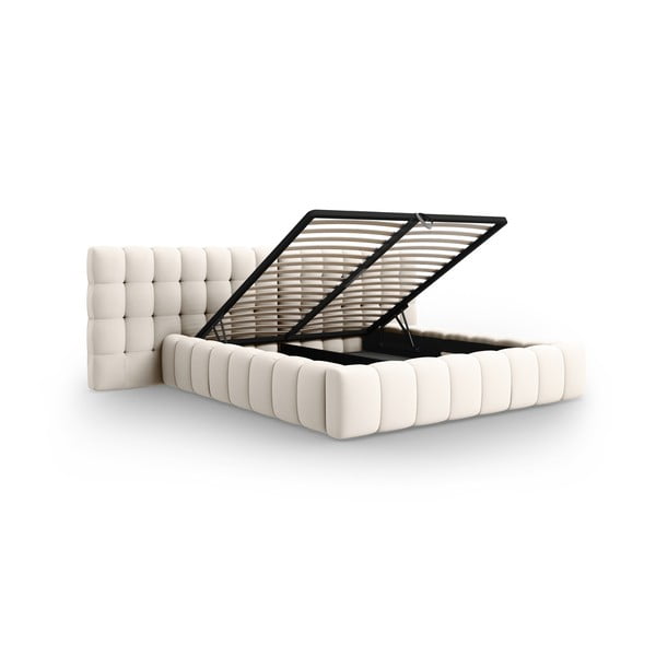 Kreem kaheinimesevoodi koos panipaigaga 180x200 cm Mamaia - Micadoni Home-image-3