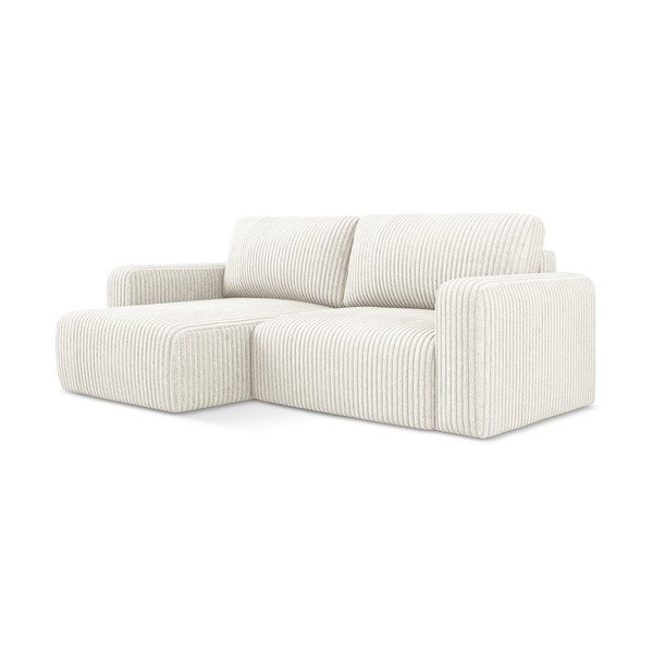 Kreemikas sametist diivanvoodi/panipaigaga nurgadiivan (vasak nurk/diivanvoodiga) Kona - Makamii-image-2