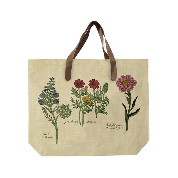 Kunstnahast käepidemega kott Lilled Botanical Flowers - Surdic-image-1