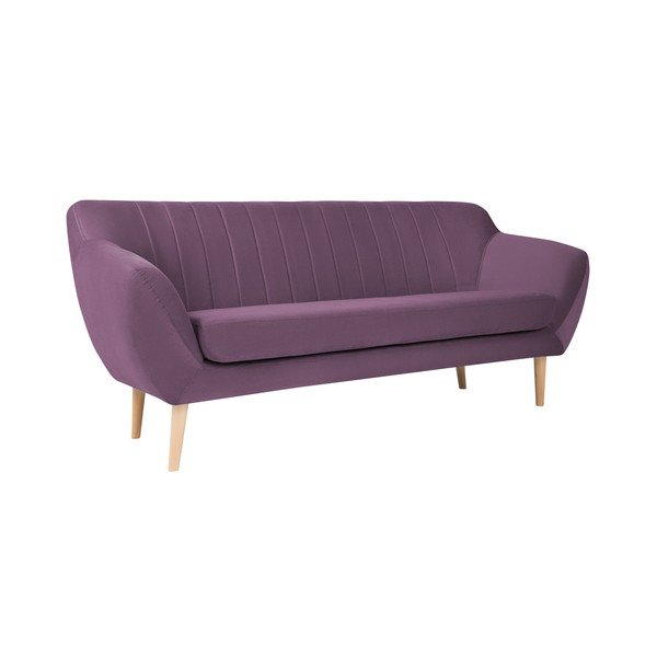 Fialová sametová pohovka Mazzini Sofas Sardaigne, 188 cm-image-1