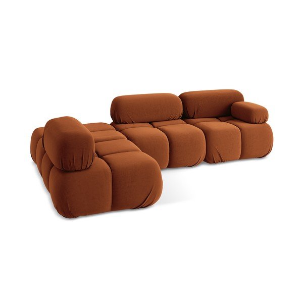 Oranž sametist mooduldiivan (vasakpoolne nurgas) Lokua - Makamii-image-4