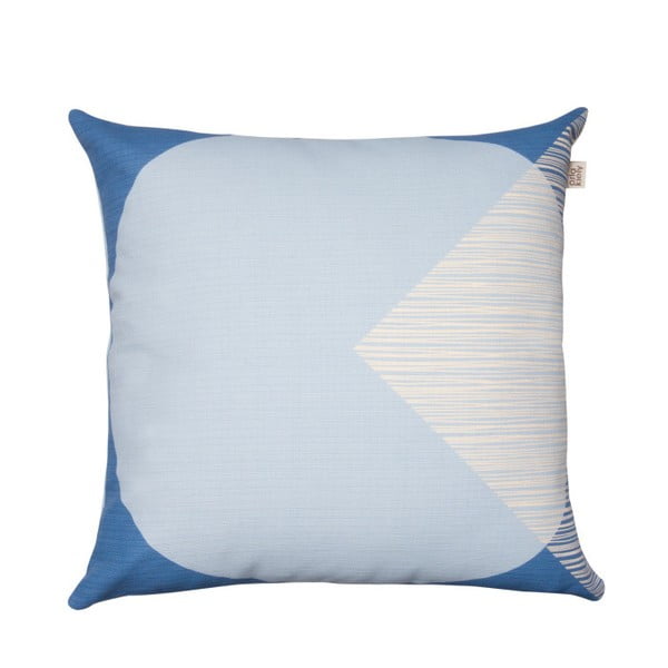 Světle modrý polštář s oboustranným potiskem Orla Kiely OK Cushion, 45 x 45 cm