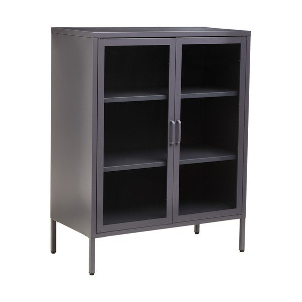 Hall terasest vitriinkapp 80x102x40 cm Acier - Premier Housewares