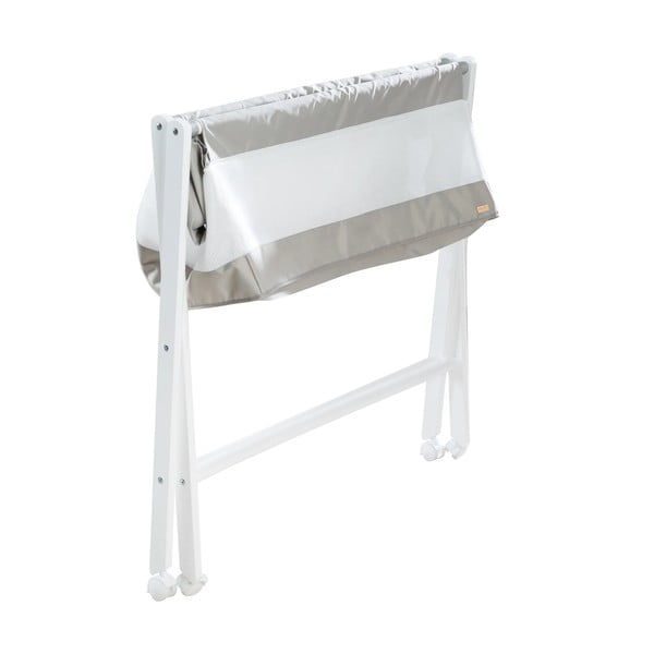 Valge kokkupandav ratastel häll 90x45 cm - Roba-image-4