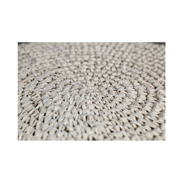 Puf z rafie s bílým detailem HSM collection Raffia, 40 x 50 cm-image-2